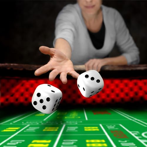 10X Würfelset Weiß 16mm – Spielwürfel aus Acryl, 6-seitig für Tischspiele & Zubehör