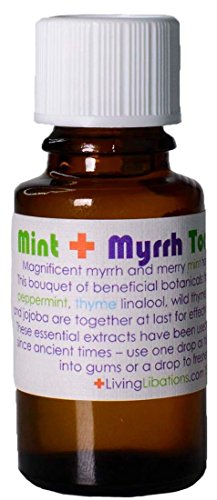 Living Libations - Organic Mint + Myrrh Tooth Serum | Natural, Wildcrafted, Vegan Clean Beauty (0.5 fl oz | 15 ml)