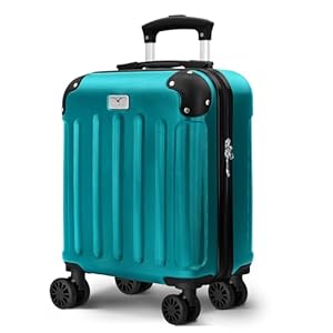LUGG 15 Inch Skywander Lightweight Underseat Cabin Bag – EasyJet Approved Carry-On Suitcase, Durable ABS Hard Shell, Smooth Double Spinner Wheels, Water-Resistant & Compact Travel Luggage (45x34x20cm)