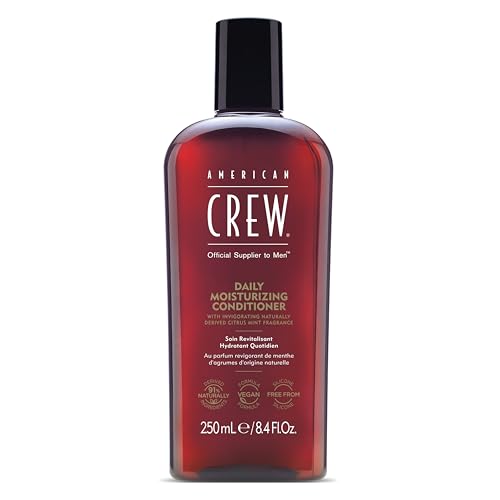 AMERICAN CREW – Daily Moisture Conditioner, 250 ml, Pflegeconditioner für Männer, stärkendes Haarprodukt ohne Silikone, schützt vor Trockenheit & reduziert Haarbruch, vegan