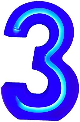 QiaoFei Light Up Marquee Letters Lights Letters Neon Signs, Pink Wall Decor/Table Decor for Home Bar Christmas, Birthday Party, Valentinefs Day Words-Blue Letters (S)