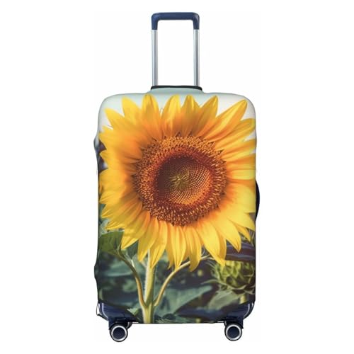 Travel Luggage Cover for Suitcase Tsa Approved, Washable Elastic Suitcase Protector, Beautiful sunflower Suitcase Cover Anti-scratch Baggage Cover Fits 22-24 Inch Luggage Sleeve X-Large