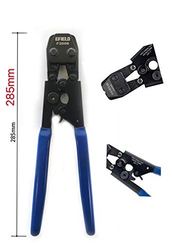 Image of EFIELD Pex-b Pipe /Tool Kit-Pex-b Pipe /Tubing Blue & Red 1 /2 inch 2 x100 ft(200 ft) Length for Potable Water &Hot /Cold Water, Pipe Crimper, Cutter, 30 Pcs Stainless Steel Clamps,(AB-2)