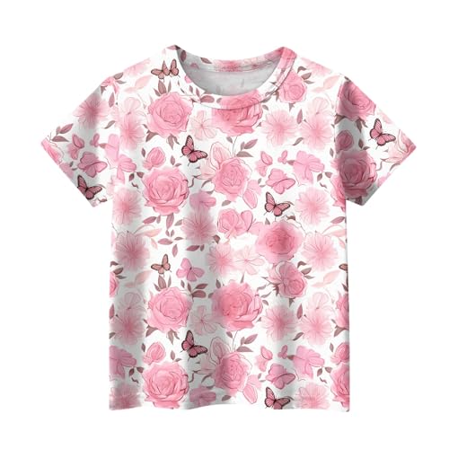 Cute Shirts for Teens Girls Summer Short Sleeve Crew Neck Top Kids Raglan Tshirts Graphic Preppy Outfits4