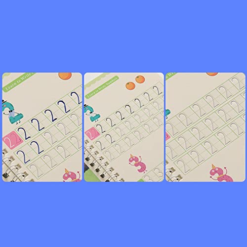 Caderno de Prática para Crianças - Livros de prática de escrita manual reutilizáveis ​​para crianças