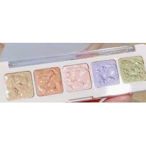 Soft Pastel Concealer Palette - Multi-Effect Colour Cream For Dark Circles & Redness, Waterproof & Long-Lasting Makeup With Full Coverage & Smooth Blend, 5-Colour Creamy (Pastel)
