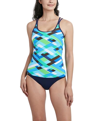 Nautica Women's Tankini Swimsuit TOP– Quick-Dry, UPF+, Swim, Beach, Pool & Resort Wear