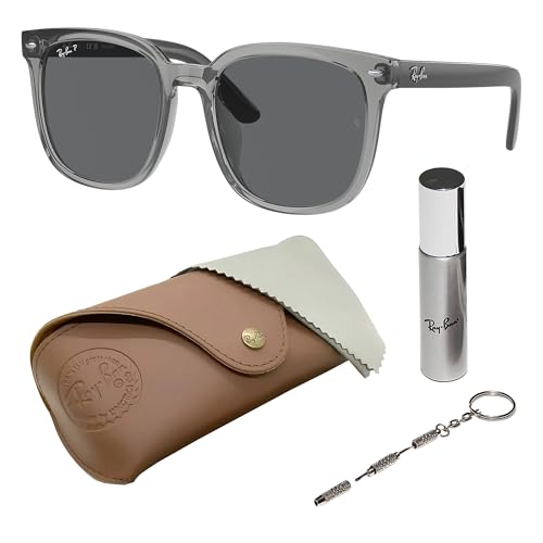 Image of Ray-Ban RB4401D Square Shaped Sunglasses for Men & Women with Official RAYBAN Eyewear Kit