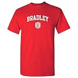 AS03 - Bradley University Braves Arch Logo T-Shirt - X-Large - Red