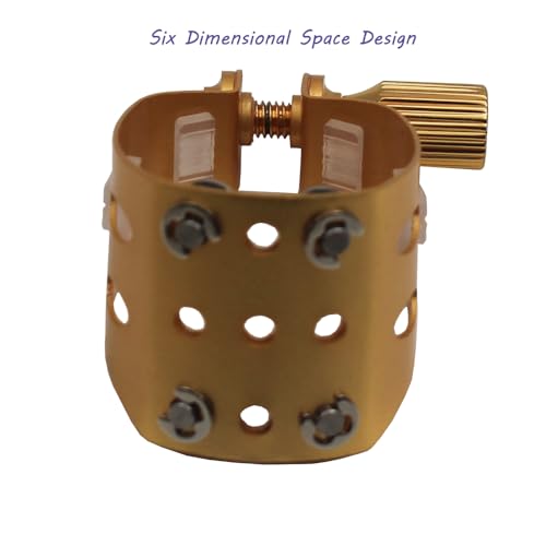 Eastern Music Saxophone Hard rubber mouthpiece Soprano alto Tenor metal ligature Ligature cap (Sandblust gold, Tenor MPC) - Thumbnail 5