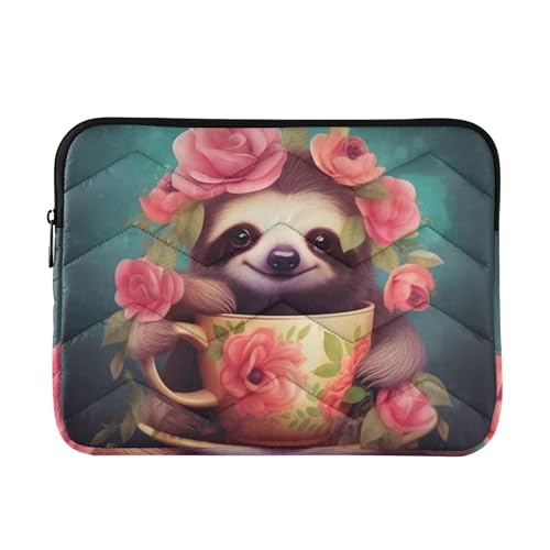 Funda Sloth Flowers para laptop 13-14 pulgadas impermeable miniatura 1