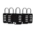 ZPLIUST - 4 Digit Combinations Padlock The Safe Cipher Lock, For Gym Outdoor & School Employee Locker, Toolbox, Fence, Hasp Cabinet, Resettable Combo Locks(Black 5 Pack)