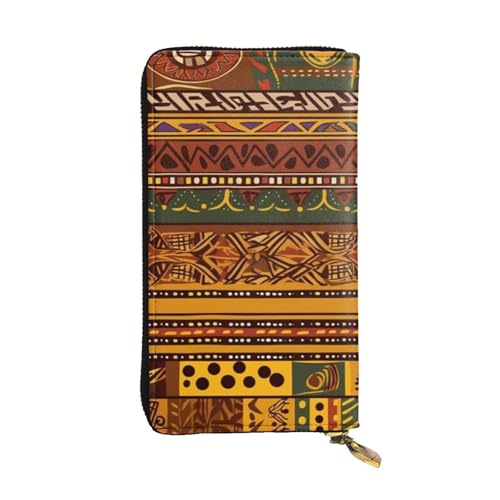 African National Patterns Wallet For Women Men Clutch Rfid Blocking Leather Wallets Large Capacity Purse Credit Card Holder Money Case With Zipper Phone Holder Long Travel Purse