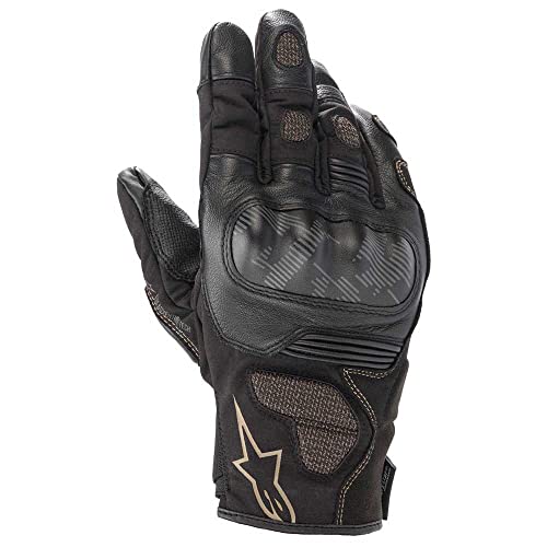 Gants Alpinestars Corozal V2 Drystar en Cuir et Textile Haut de Gamme Finition Or
