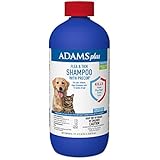 Adams Plus Flea & Tick Shampoo with Precor for Cats, Kittens, Dogs & Puppies Over 12 Weeks Of Age | Sensitive Skin Flea Treatment | Kills Adult Fleas, Flea Eggs, Ticks, and Lice | 24 Oz, Pump Included