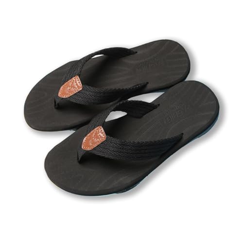 Ariv Hommey Mens Sandals Shoes Slippers Flip Flops Thongs Outwear Clip EVA (Black, Adult, Men, 9.5, Numeric, US Footwear Size System, Wide)