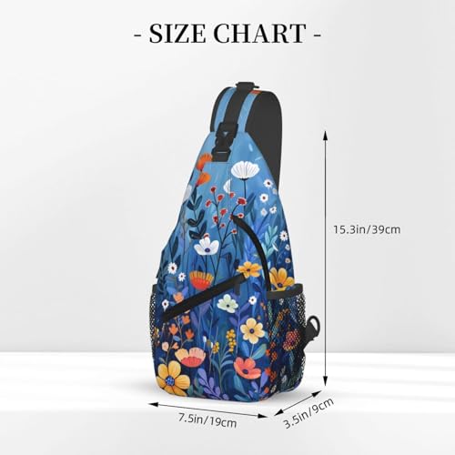 Morrales Sling con patrón floral elegante, unisex miniatura 3