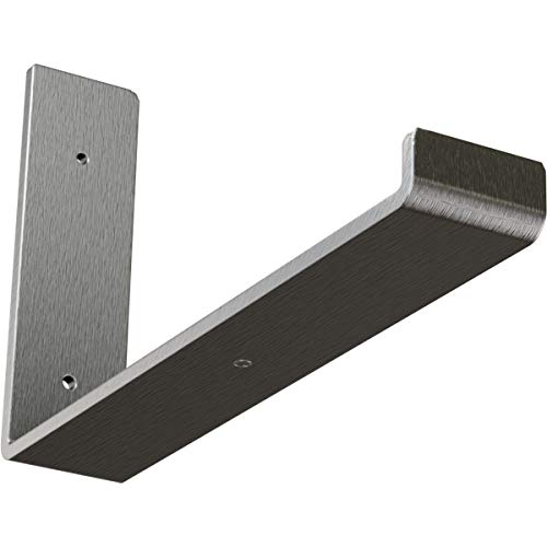 2"W x 12"D x 7"H Steel Hanging Shelf Bracket, Stainless Steel