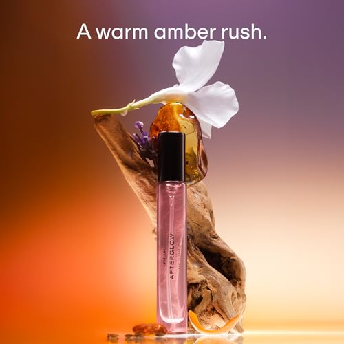 Image of PHLUR Afterglow Perfume for Women & Men, 9.5 mL | Warm Amber Vanilla Eau de Parfum, Citrus Apricot Coconut Fragrance with Lavender Milk, Sandalwood & Cashmere Woods