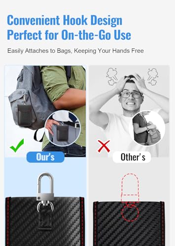 Faraday Pouch for car Keys,2 Pack Faraday Bag | Car Key Signal Blocking Pouch | Keyless Entry Car Keys Case | RFID Blocker Bag for Car Security | Anti-Theft Remote Entry Keyless Protect