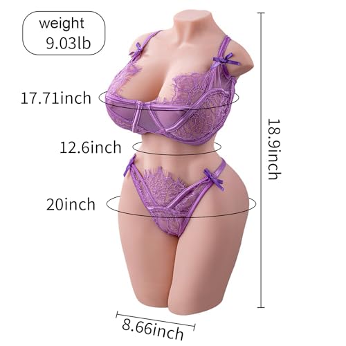 Image of Full Size Sex Doll Life Size Torso Male Masturbator with Big Boobs Pussy Ass Realistic Torso for Men Adult Sex Toy Masturbator Silicone Sex Doll Male Sex Toy for Men