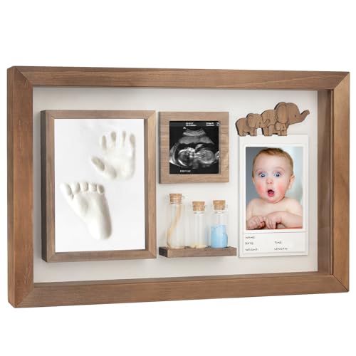 Image of Baby Hand and Footprint Kit - Baby Keepsake Box, Newborn Footprint Kit, Boys and Girls Gift for Shower First Keepsake Frame Gift for New Mom to Be Expecting Parents Newborn Essentials Must Have