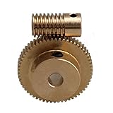 schneckenradsatz  Gelb 4MM Lochdurchmesser Messing Schneckenwelle & 31MM 0D 60 Zähne Messing Schneckenrad 0,5 Modul Set