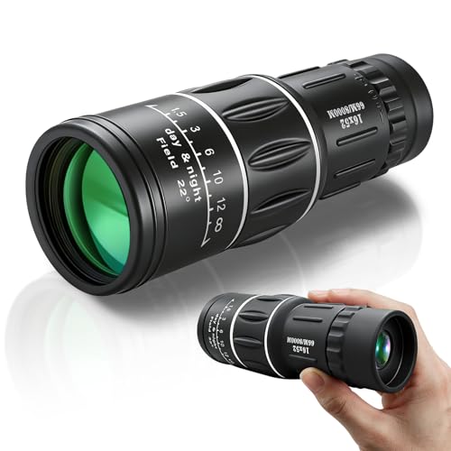 16X52 High Powered Monocular, Compact Telescope for Adults, BAK4 Prism Monoculars, Cool Gadgets...