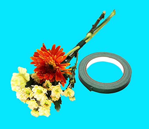 Tiamall 3 Rolls Waterproof Floral Tape Flower Tape For Bouquet Stem Wrapping And Floral Crafts(1/2" Wide,Dark Green) #TOP5