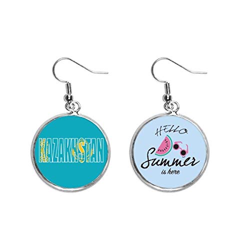 Pendientes de sandía Kazajstán nombre joyería lóbulo verano