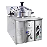 freidora a presion precio 【Estructura del producto】Freidora a presión equipada con temporizador, termostato ajustable, válvula de drenaje, cesta para freír, válvula de presión, manómetro y patas de goma para garantizar la estabilidad. Tiene una potencia de 3 kW y un rango de temperatura de 50-200 °C.
