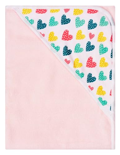 Image of Hooded Baby Towels 3-Pack - Soft Baby Bath Towels with Hood for Newborns & Toddlers, Baby Hooded Towel Set, 30 inch x 26 inch (Candy Hearts)