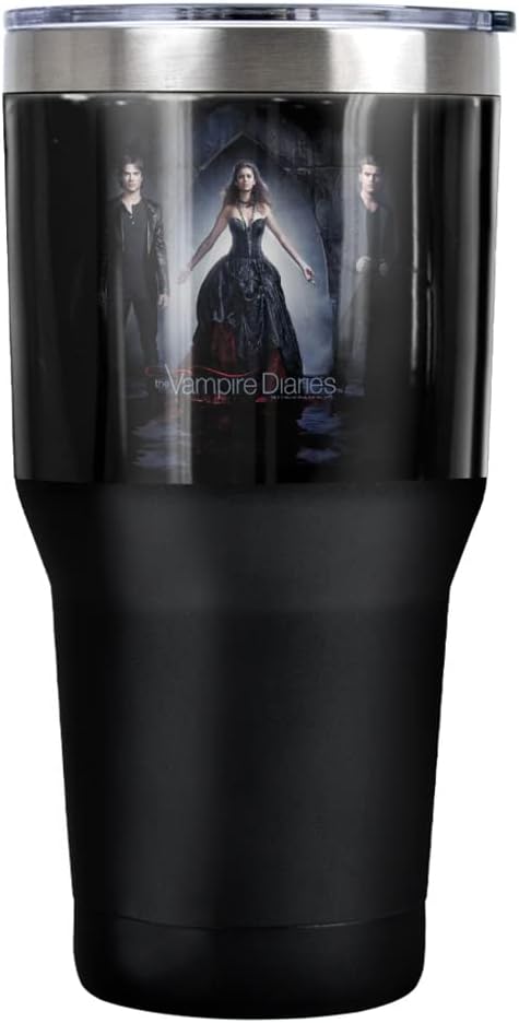 Vampire Diaries Bring It On Stainless Steel Tumbler 30 oz Coffee Travel Cup, Vacuum Insulated & Double Wall with Leakproof Sliding Lid