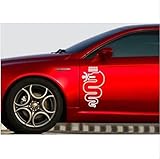 Alfa Romeo snake Biscione decal side decal set 1 pcs. 48 cm (white)