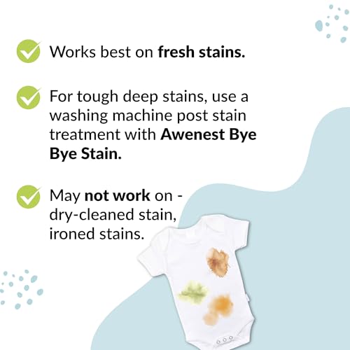 Image of awenest Instant Fabric Stain Remover Spray | Bye Bye Food Stain | Removes 50+ Stains | Toxin-Free | Eco-friendly & Plant-Based | 90ml (Pack of 3) - Perfect for Clothes, Sofas, Car Seats and more