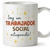 MUGFFINS Tazas para TRABAJADOR SOCIAL hombre - En Español - Soy estupendo! - 11 oz / 330 ml - Regalo original y divertido