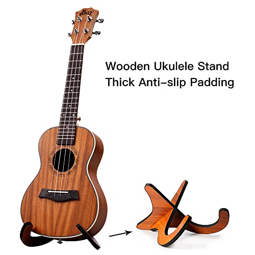 Winzz Ukulélé Adulte Concert, Ukulele Enfant 23 Pouces, Set Ukulele Débutant Avec Support et Capodastre (Acajou, Mat) - Les Beatles, Paul McCartney, John Lennon, RIngo Starr, George Harrison Winzz Ukulélé Adulte Concert, Ukulele Enfant 23 Pouces, Set Ukulele Débutant Avec Support et Capodastre (Acajou, Mat) – Image 6