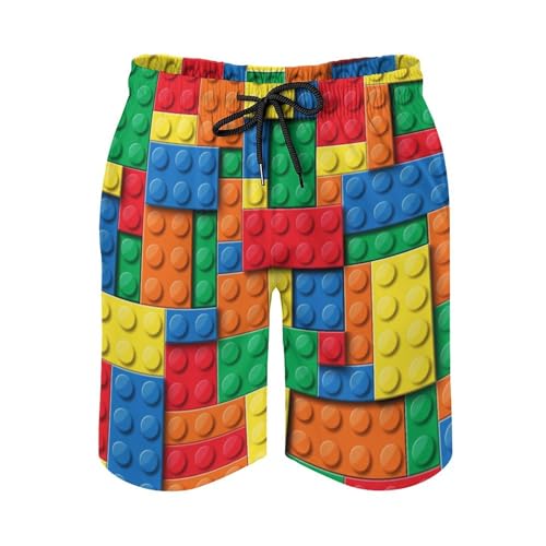 Vintage 80s Men's Summer Surf Swim Trunks Beach Shorts Pants Quick Dry with Mesh Lining and Pockets2