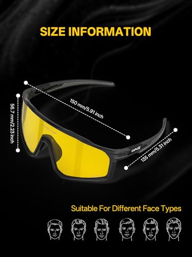 Image of KAPVOE 3 Lens & Polarized Cycling Sunglasses Men Women MTB Running K76 | 3-lens and polarized sports eyewear for men and women, designed for cycling, MTB, running and fishing