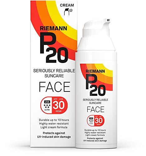 Riemann P20 Face Sun cream SPF30 50 g Long Lasting UVA and UVB Protection for up to 10 hours, Highly Water Resistant