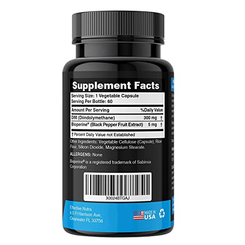 Image of Effective Nutra DIM Supplement 300 mg with BioPerine, 120 Count (2-Pack)