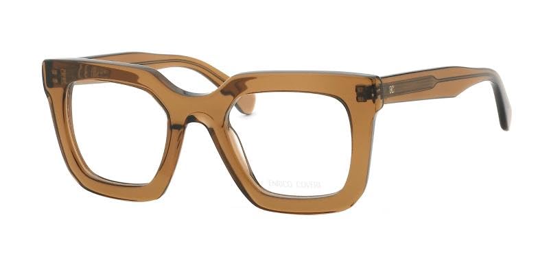 Enrico Coveri Okulary ECV157 dla kobiet, okulary korekcyjne, pasują do wszystkich rodzajów soczewek, Hawana