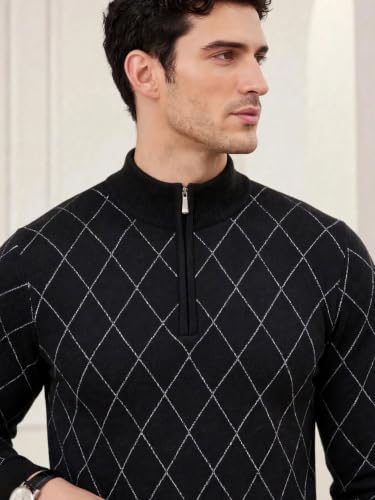 Image of Pivl Men's Winter Half Zip Diamond Sweater