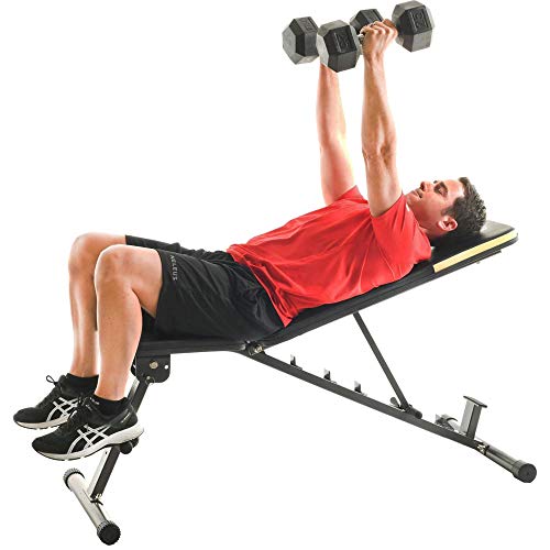 Fitness Reality Multi-Function Adjustable Power Rack Squat Stand with the Fitness Reality 1000 Super Max Bench (2825)