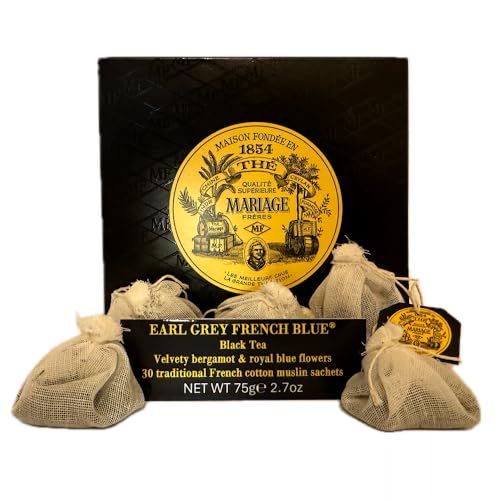 Mariage Freres - EARL GREY FRENCH BLUE (TB8005) - 30 Muslin Tea Sachet / bags