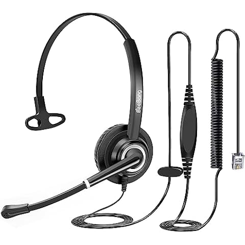 Beebang Telephone Headset with Microphone Noise Canceling for Office Call Center Landline, RJ9 Headset Work for Avaya IP Phone J139, J169, J179, 1608, 1616, 9610, 9620, 9620C, 9630, 9640, 9650, 9670 Cover