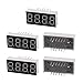 Aexit 5Pcs Double Batteries, Chargers & Accessories Row 12Pin 4 Digits Orange LED Numeric Power Converters Display Module
