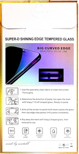 Image of MIETUBL Super D Tempered Glass Screen Protector Guard for Apple IPHONE 13 Pro with Free Easy Self Installation Kit, 2.5D Radian Edge, Black Panel