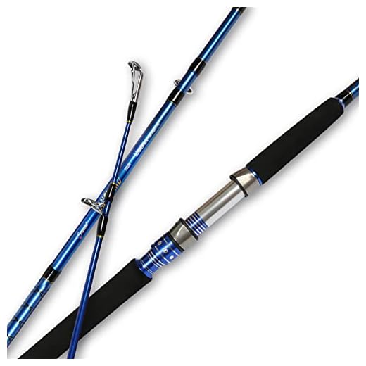 Fiblink 2-Piece Saltwater Spinning Fishing Rod Offshore Graphite Portable Fishing Rod (7-Feet) (7' Heavy)