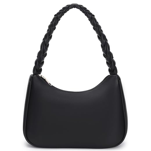 Shoulder Bags for Women, Cute Hobo Tote Handbag Mini Clutch Purse with Zipper Closure